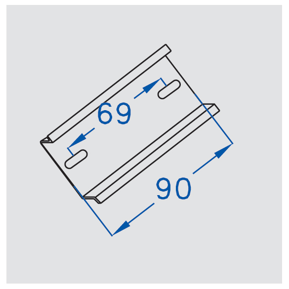 Immagine PROFILO DIN PER SCATOLE 100 X 100 L.90 MM