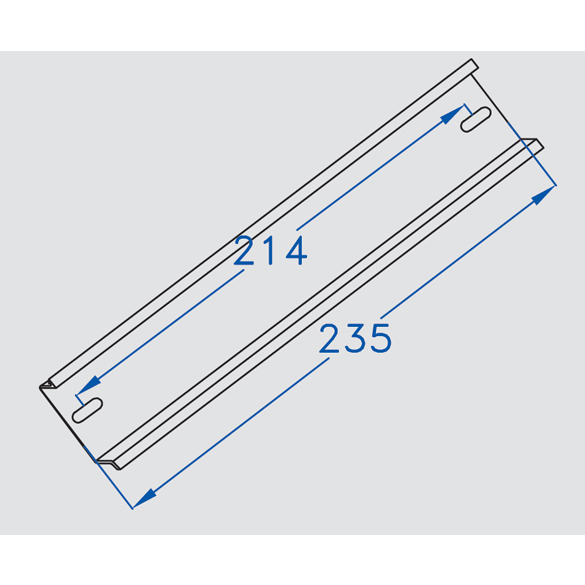 Immagine PROFILO DIN PER SCATOLE 240 X 190 L.235 MM