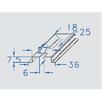 Immagine PROFILO DIN ZINCATO A CALDO35 X 7,5  FORATO