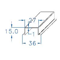 Immagine PROFILO DIN ZINCATO A CALDO 35 X 15 SENZA FORI
