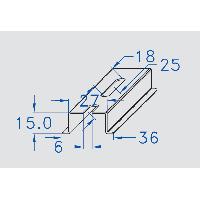 Immagine PROFILO DIN ZINCATO A CALDO 35 X 15 FORATO