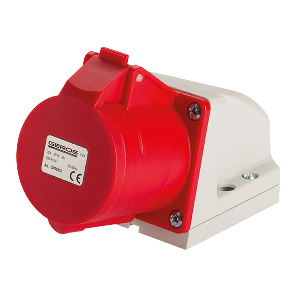 Immagine PRESA DA PARETE 90 32A 3P+T 220V ROSSO IP44