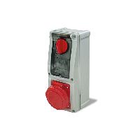 Immagine PRESE INTERBOCCATE CEE 32A 3P +T 380V ROSSO IP55