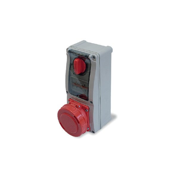 Immagine PRESE INTERBOCCATE CEE 63A 3P +T +N 380V ROSSO IP5