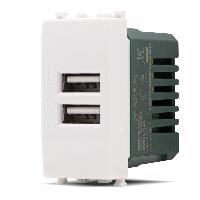 Immagine DOPPIA PRESA USB 2A GEM 621B BIANCO