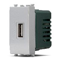 Immagine PRESA USB (5V=2A 265V) T2 629A ALLUMINIO