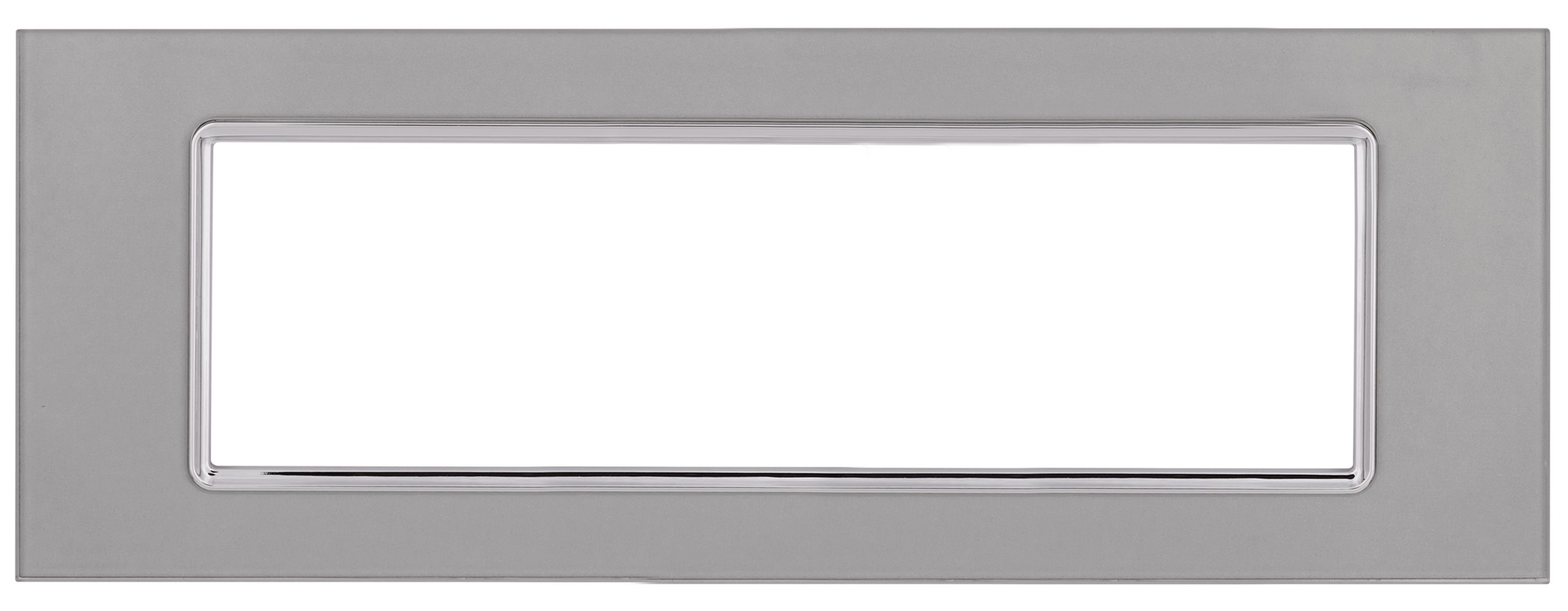 Immagine PLACCA VETRO ART 8007BL-3 7P SILVER