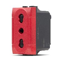 Immagine PRESA BIVALENTE (16A-250V) T1 818R  ROSSO