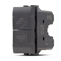 Immagine DOPPIO PULSANTE (10A-250V) ART 827N NERO -