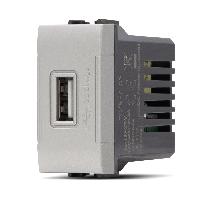 Immagine PRESA USB (5V=2A 265V) T1 829A ALLUMINIO