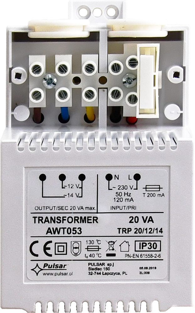 Immagine TRASFORMATORE TRP 20VA / 12V / 14V