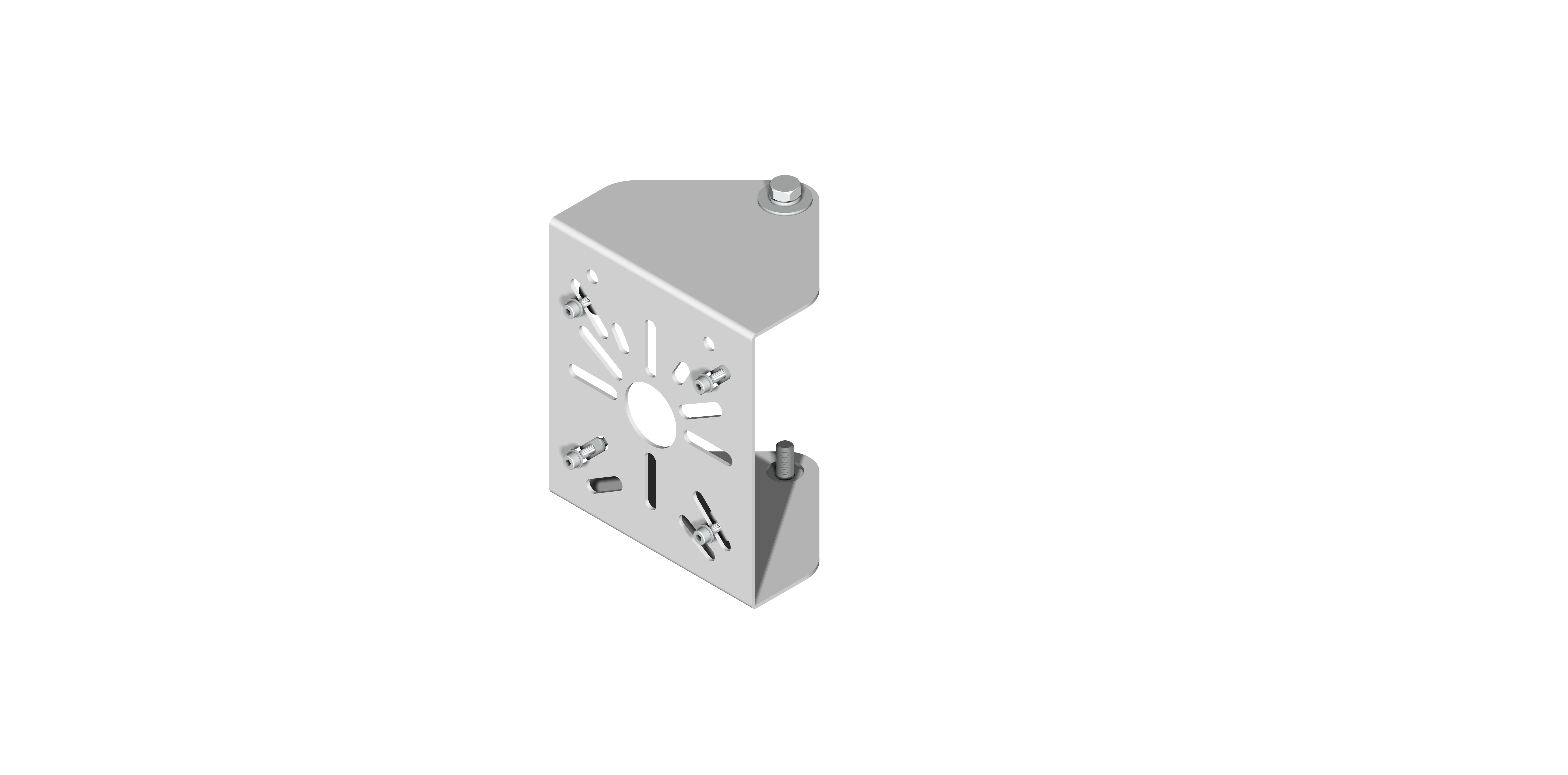 Immagine STAFFA ORIENTABILE, PARTE FRONTALE PREFORATA 125X1