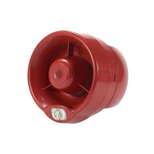 Sirena da parete rossa a 24v comunicante via radi