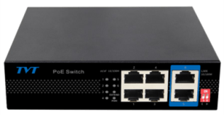 Switch 4+2 100mbps poe+