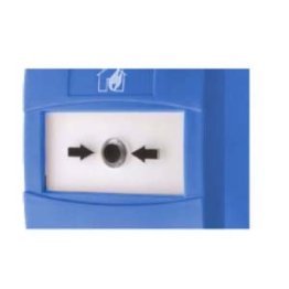 Pulsante incendio convenz. ip42 blu